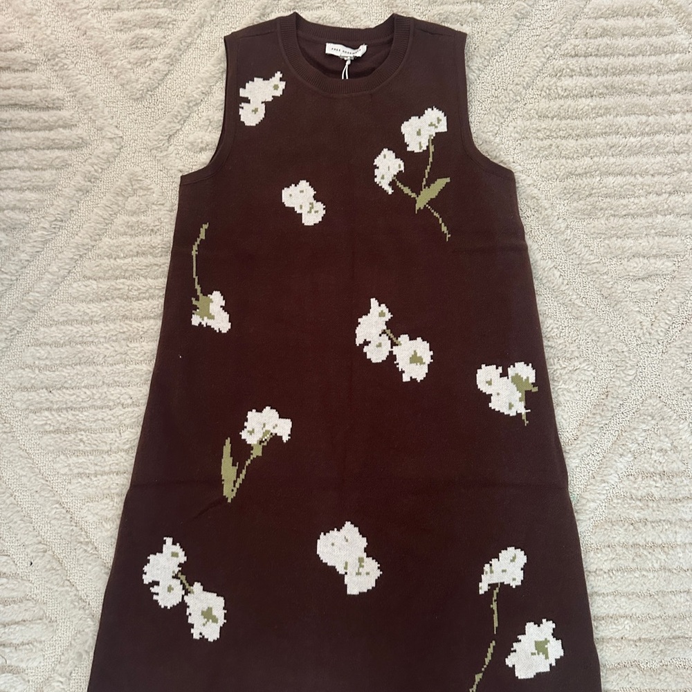 Time & Tru SOLD OUT brown Floral Sleeveless Dress
